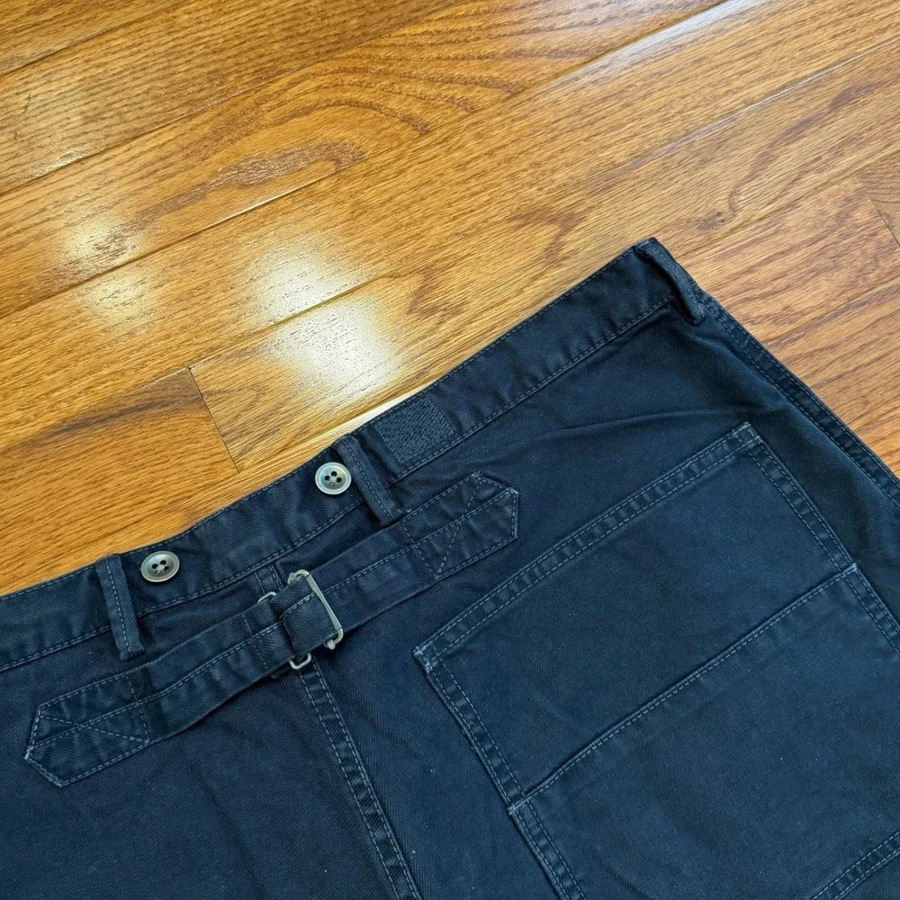 Vintage Polo Ralph Lauren Chino Shorts Mens 36 Navy Buckle Back Military Utility